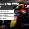 Max Verstappen of Red Bull survived a late-race assault from title rival Charles Leclerc’s.