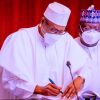 President Muhammadu Buhari yesterday signed three bills aimed at improving the anti-money laundering.
